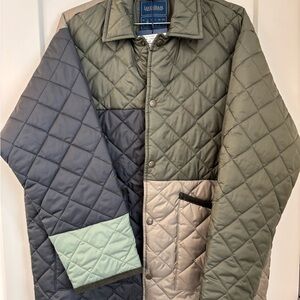 Lavenham Men's Quilted Jacket - Green and Gray